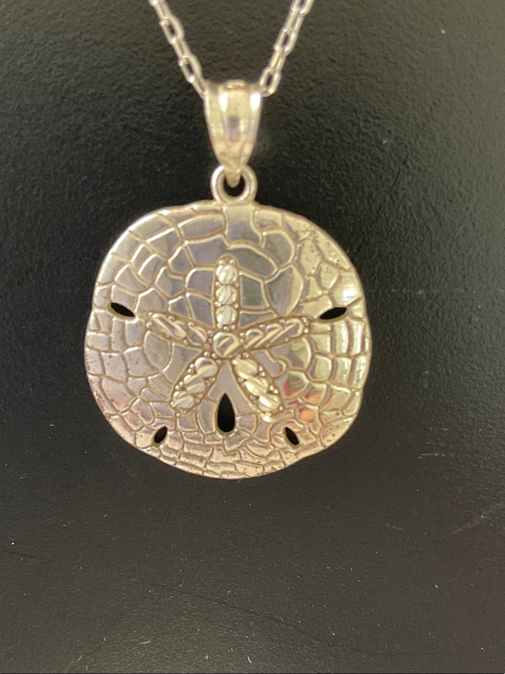 Sterling Silver Sand Dollar Pendant Necklace - Elegant Beach Charm